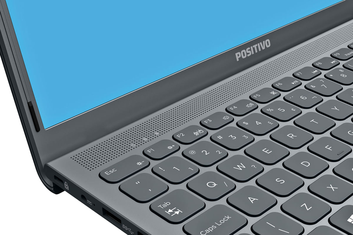 Encontraproduto.com.br - Notebook Positivo Motion Gray Q464C-O Intel® Atom® Quad Core™ Windows 10 Home 14,1 - Cinza - Inclui Microsoft 365*
