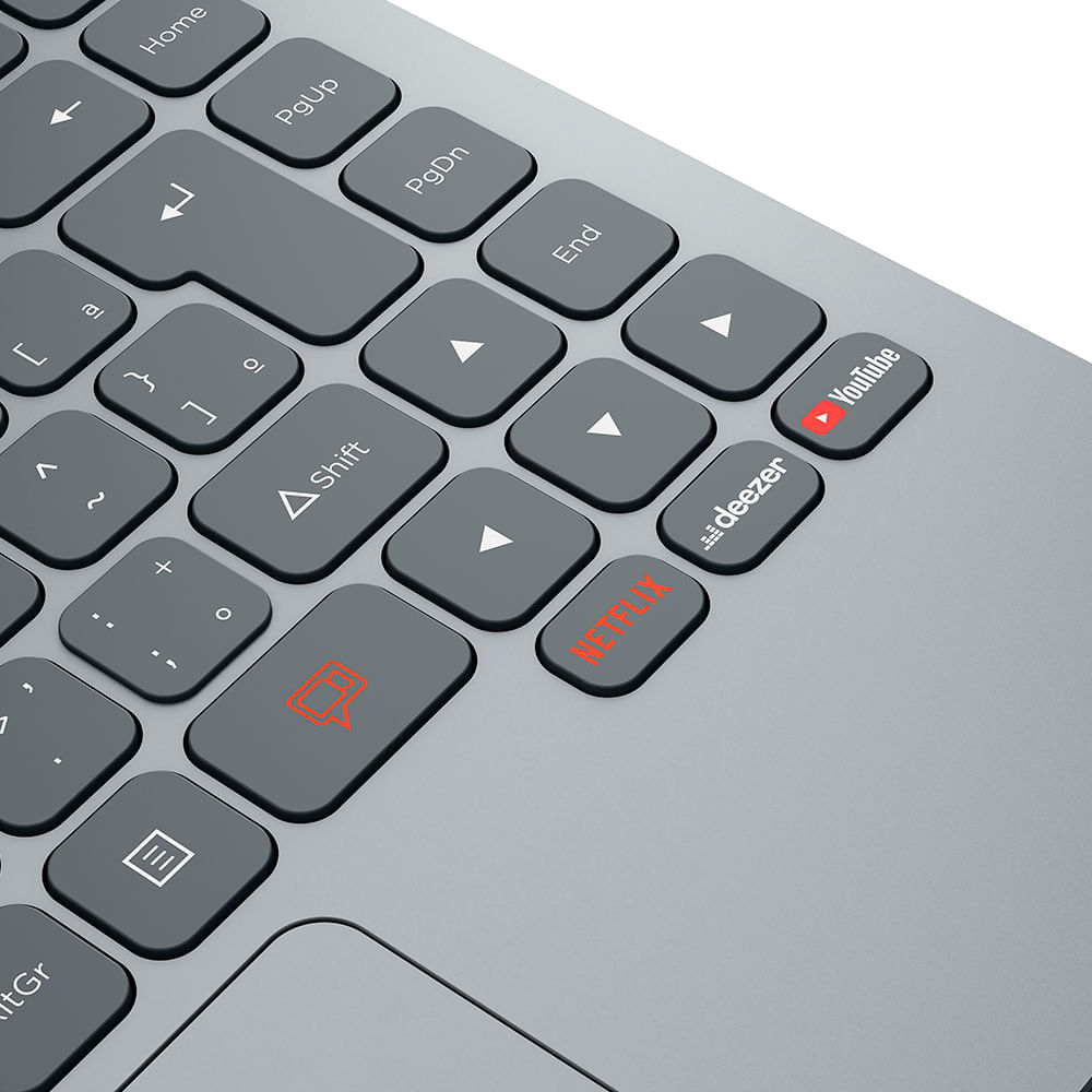 Encontraproduto.com.br - Notebook Positivo Motion Gray Q464C-O Intel® Atom® Quad Core™ Windows 10 Home 14,1 - Cinza - Inclui Microsoft 365*