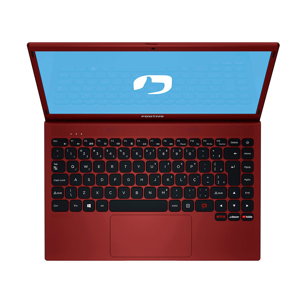 Encontraproduto.com.br - Notebook Positivo Motion C4120F Intel® Celeron® Windows 11 Home 14 – Vermelho – Inclui Microsoft 365*