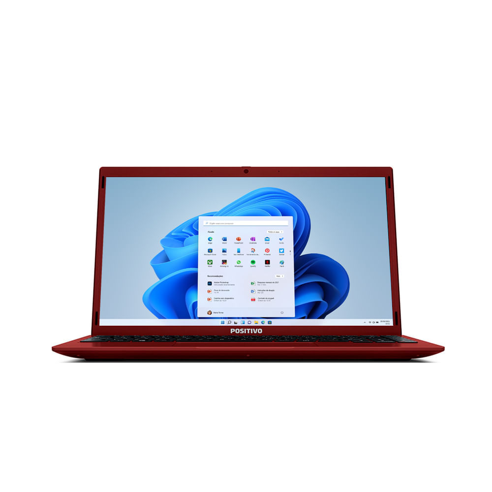 Notebook Positivo Motion C4120F Intel® Celeron® Windows 11 Home 14 – Vermelho – Inclui Microsoft 365*