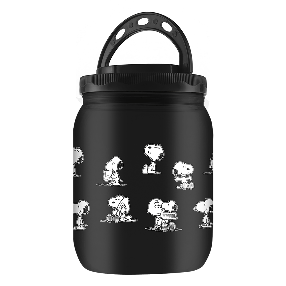 Pote Plástico Snoopy Diversos Bandeirante Preto