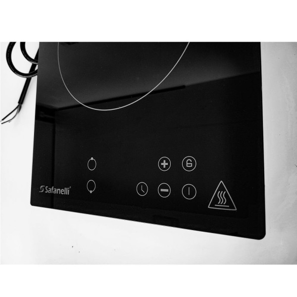 Encontraproduto.com.br - Cooktop de Indução Safanelli 2 Bocas com Mesa Vitrocerâmica Touch Preto VT200 - 220 Volts