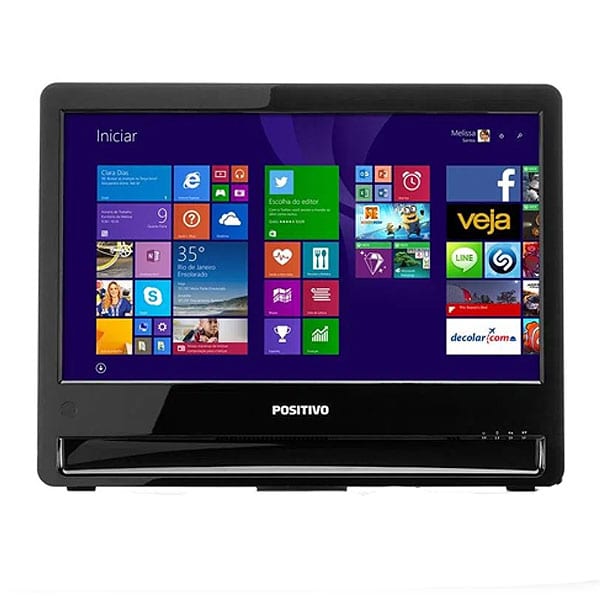 Encontraproduto.com.br - Computador Positivo All In One Union C1000 Intel Celeron 847 1.10GHZ 2GB 320GB Windowns 8.1 Tela 18.5