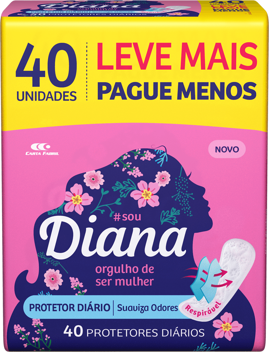 Absorvente Diana Protetor Diário 40 Unidades