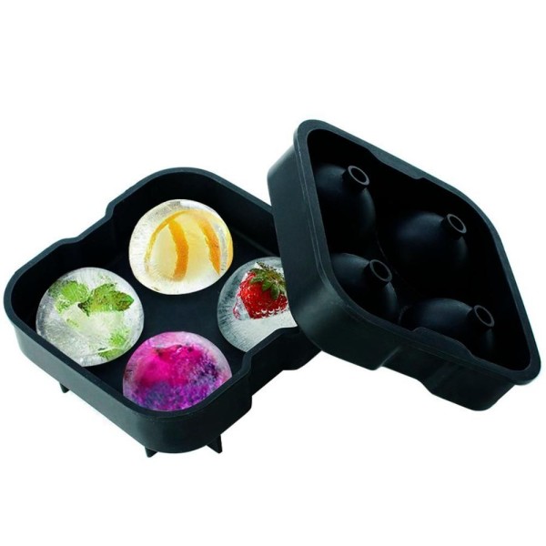 Encontraproduto.com.br - Forma De Gelo Silicone Esfera Com Funil Drink Du Vin Prana