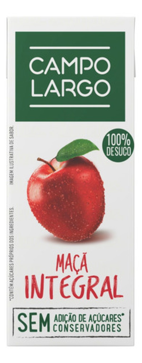 Encontraproduto.com.br - Suco Integral CAMPO LARGO Maçã Caixa 200ml