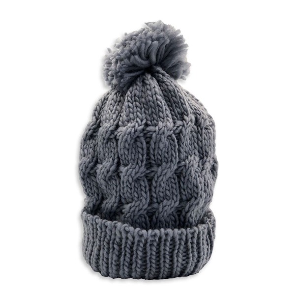 Encontraproduto.com.br - Touca Com Pompom - Cinza