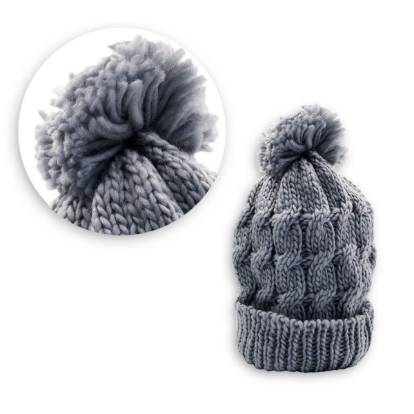 Encontraproduto.com.br - Touca Com Pompom - Cinza