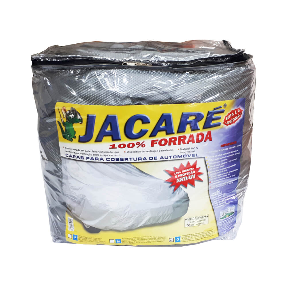 Capa Jacare para Carro Impermeavel Tamanho M Cinza