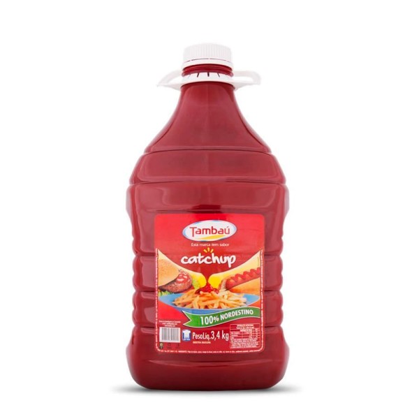 Encontraproduto.com.br - Catchup Tambaú Tradicional Bombona com 3,4kg