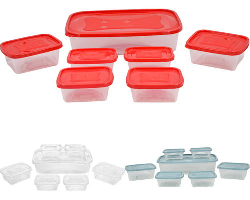 Conjunto 7 Potes Retangular Sortidos - Jaguar