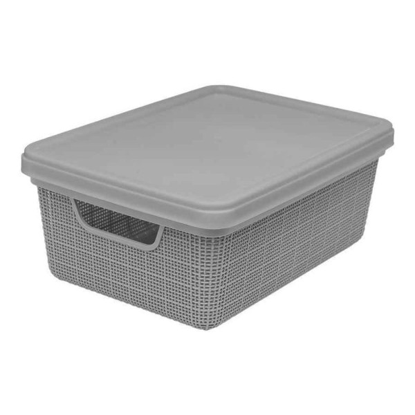 Encontraproduto.com.br - CAIXA ORGANIZADORA JUTA CINZA 5L 3261 JAGUAR
