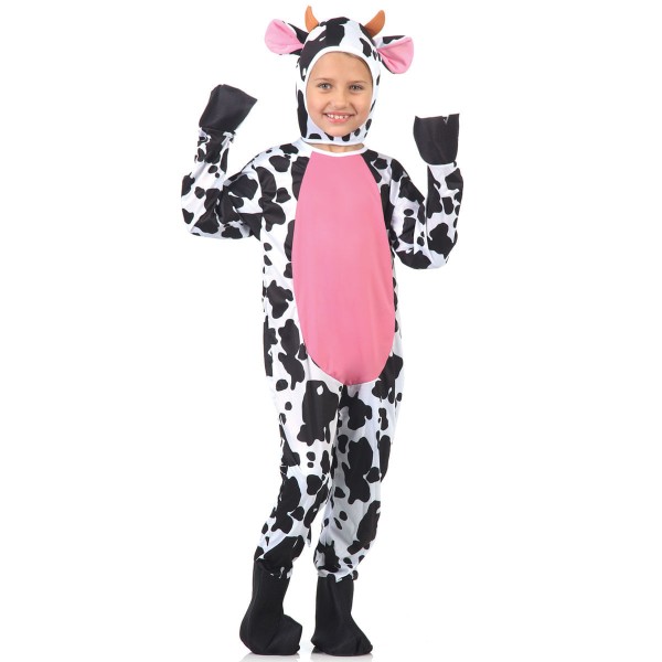 Encontraproduto.com.br - Fantasia Vaca Infantil Animais Completa com Capuz