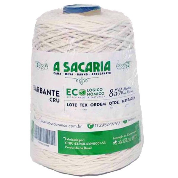 Barbante Cru 4/8 Fios com 370 Metros - A Sacaria