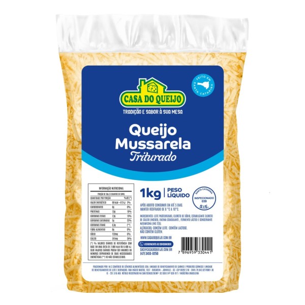 Encontraproduto.com.br - Queijo Mussarela Casa do Queijo Triturado 1kg