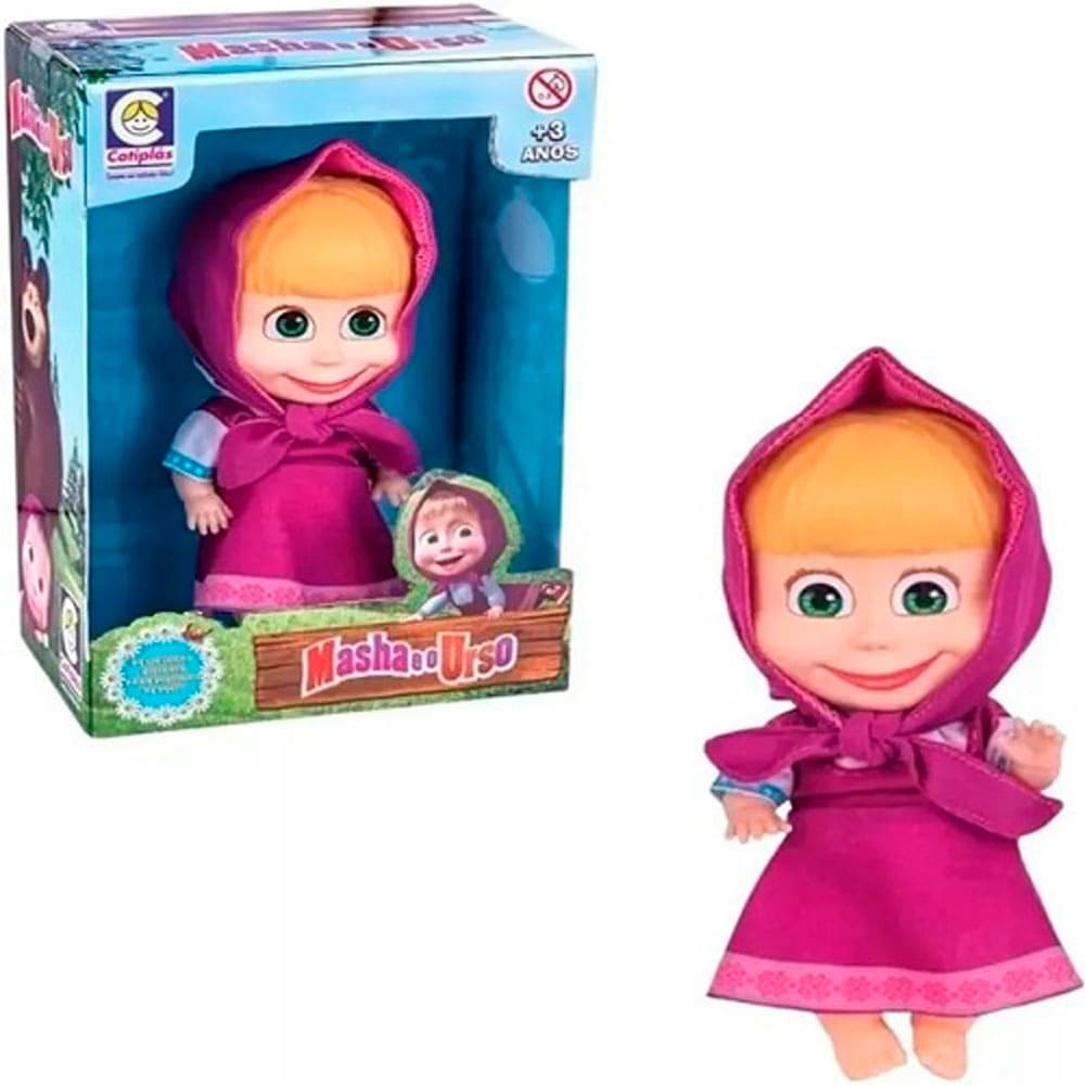 Encontraproduto.com.br - Boneca - Masha em vinil - 18 cms COTIPLAS