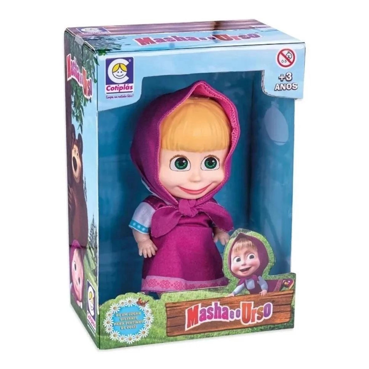Encontraproduto.com.br - Boneca - Masha em vinil - 18 cms COTIPLAS