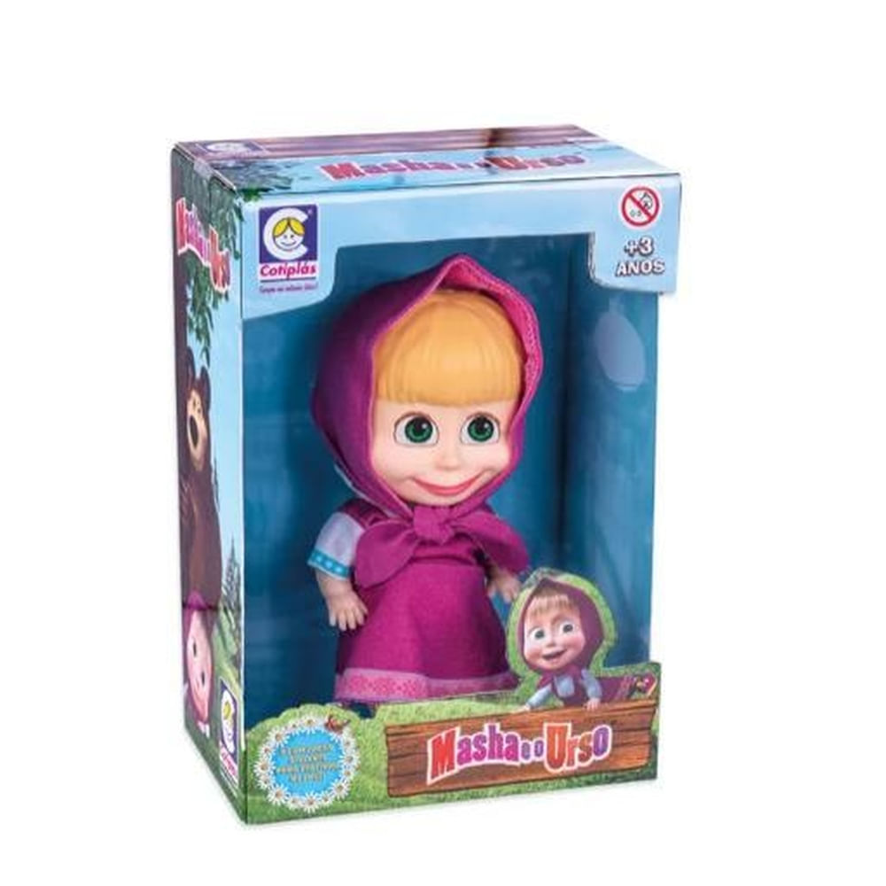 Encontraproduto.com.br - Boneca - Masha em vinil - 18 cms COTIPLAS