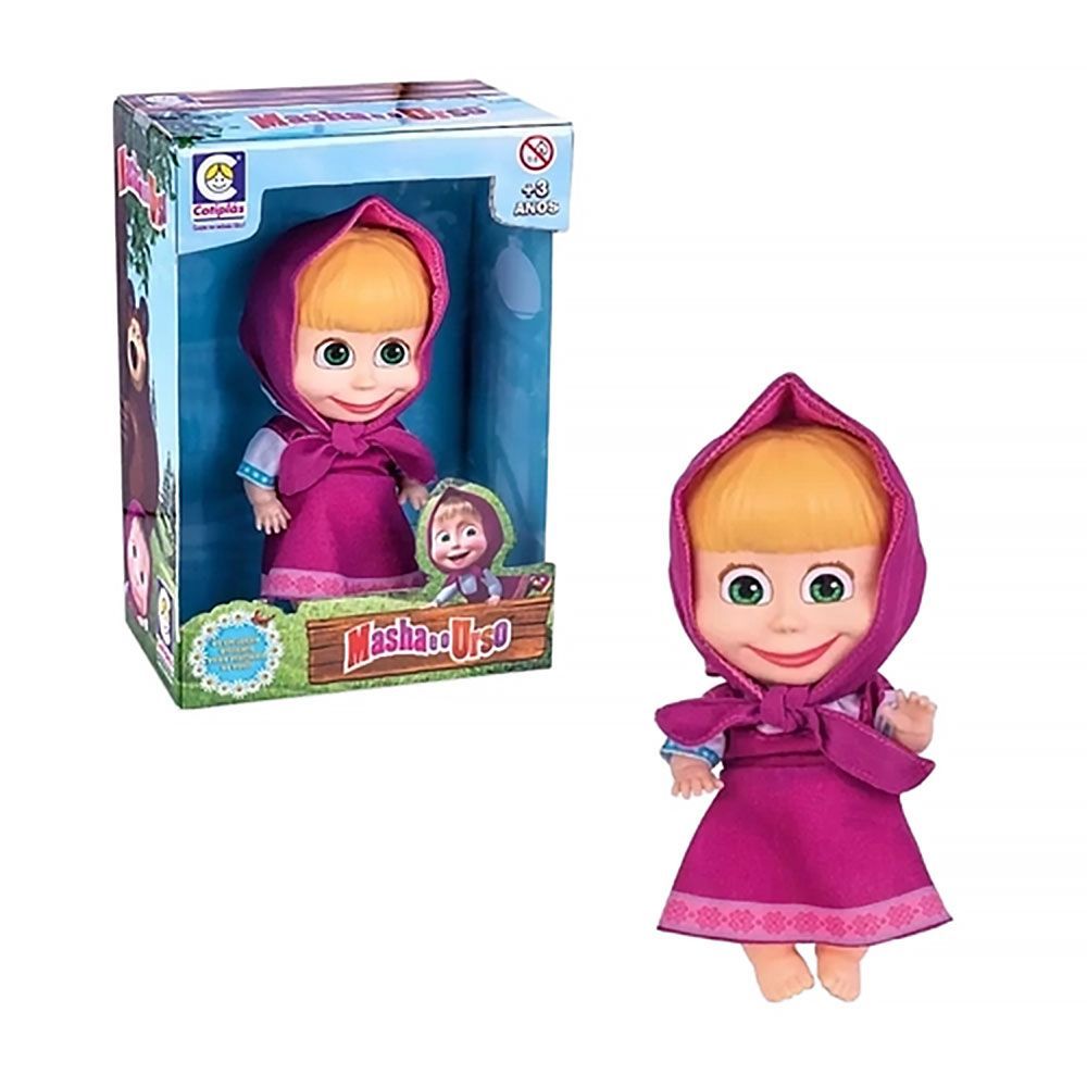 Encontraproduto.com.br - Boneca - Masha em vinil - 18 cms COTIPLAS