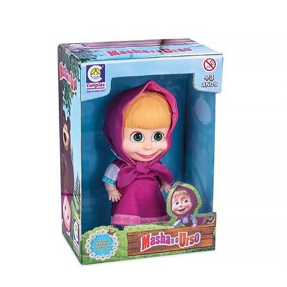 Encontraproduto.com.br - Boneca - Masha em vinil - 18 cms COTIPLAS
