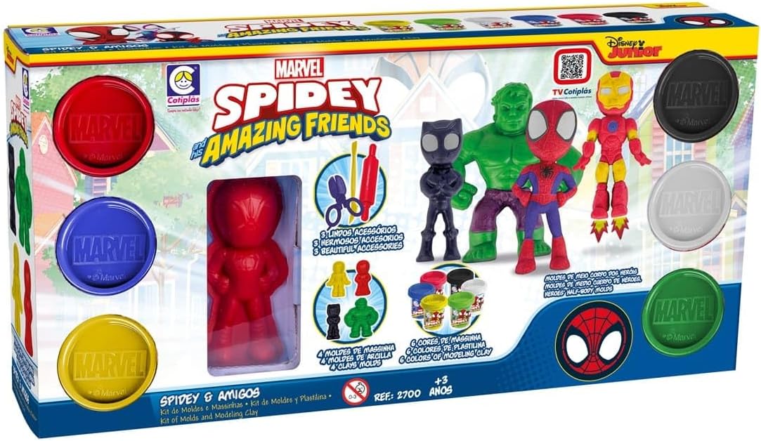 Encontraproduto.com.br - Brinquedo com Massinha Spidey e Amigos Cotiplas 2700