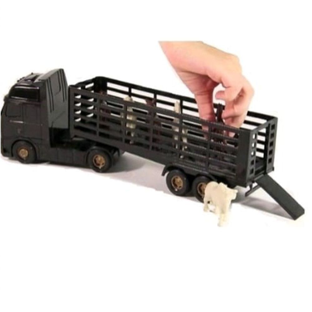 Encontraproduto.com.br - CAMINHÃO VOYAGER BOIADEIRO COM ANIMAIS SORTIDOS  1350 ROMA