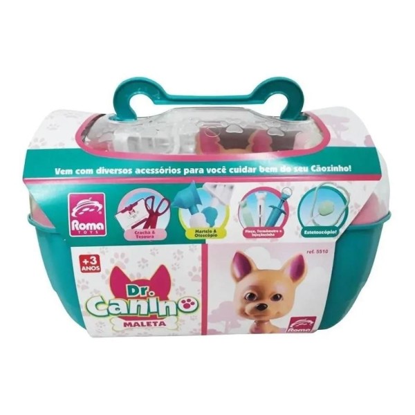 Encontraproduto.com.br - Maleta Dr. Canino Kit Veterinário Rosa - Roma