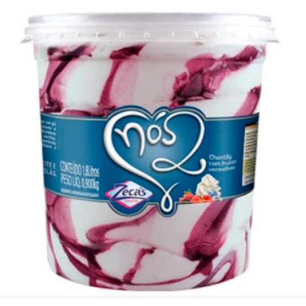 Encontraproduto.com.br - Sorvete Creme Mel Nozes 2 Chantili com Frutas Pote 1,8 L