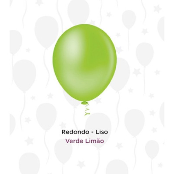 Bexiga Balão Festa Decoração Número 9 Liso Pacote 50 Unidades Cor Verde Limão Pic Pic