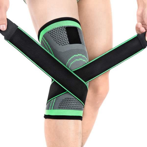 Encontraproduto.com.br - Joelheira Protetora Articulada Suporte Com Faixa Ajustável Flexível Reforço Cruzado Para Joelho