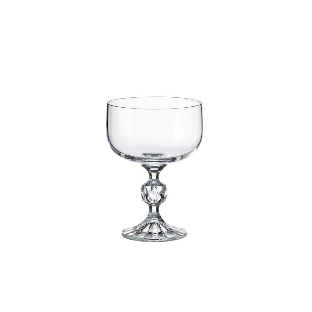 Taça com Pé de Cristal Klaudie 200 ml 6 Peças Bohemia