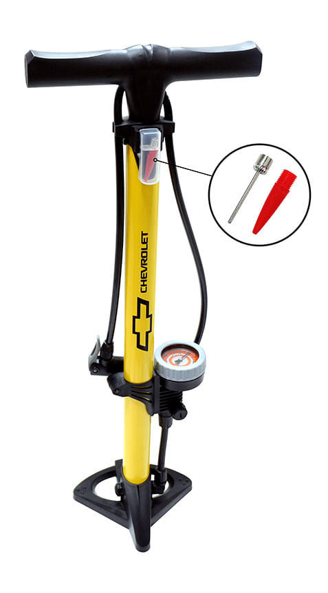 Encontraproduto.com.br - Bomba Bicicleta Profissional Manual Com Manometro 160psi