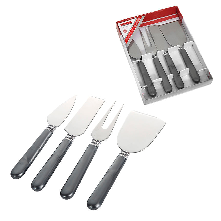 Kit Queijo Conjunto 4 Peças Preto Perolado Haüskraft