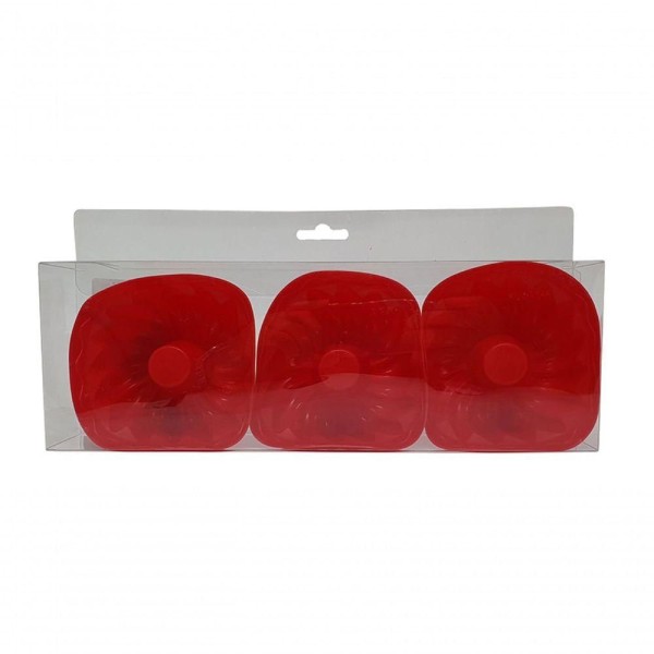 Encontraproduto.com.br - Conjunto Kit 3 Mini Formas De Silicone Redonda Para Pudim Bolo Cupcake