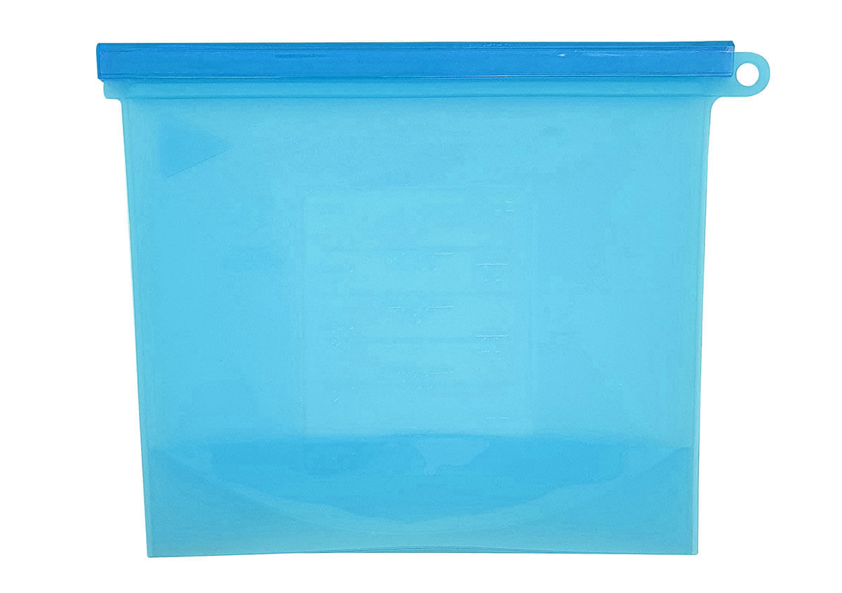 Saco reutilizável para alimento 28cm azul