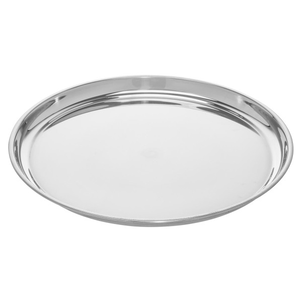 Encontraproduto.com.br - Bandeja Redonda Reforçada Hauskraft em Aço Inox 40 cm