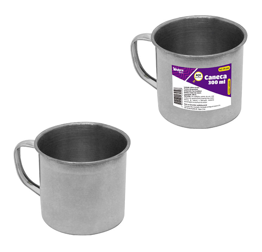 Caneca Inox 300Ml Western Home