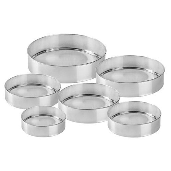 Conjunto Peneiras Hauskraft 6 Peças Em Aço Inox Prata - PNRA-007