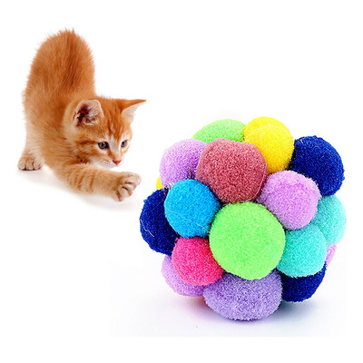 Encontraproduto.com.br - Brinquedo Gato Bola Pompom Western Pet