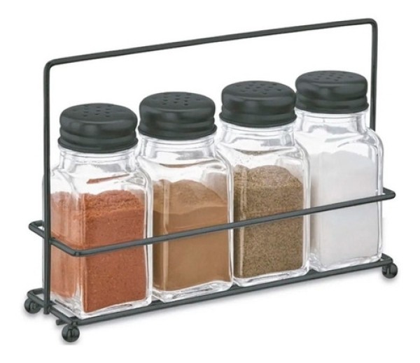 Encontraproduto.com.br - PORTA CONDIMENTO KAUSKRAFT 1 SUPORTE E 4 POTES