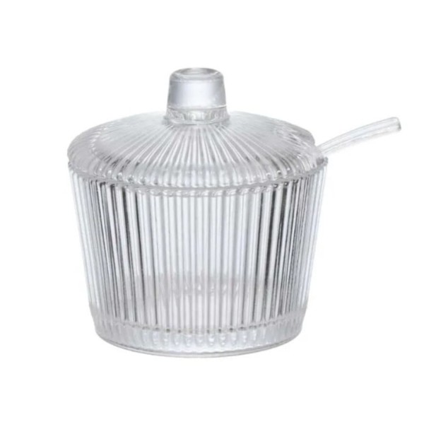 Encontraproduto.com.br - Açucareiro ou Saleiro com Colher em Vidro 200ml Graffiato