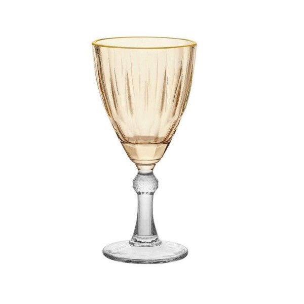 Encontraproduto.com.br - Jogo De Taças Para água Em Vidro Dominic âmbar Com 6 Peças 275ml Haüskraft