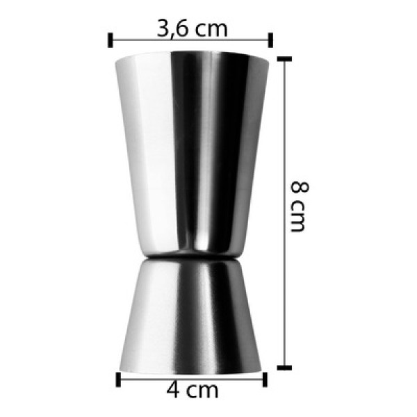 Dosador Duplo de Bebidas Hauskraft em Inox 30/60ml