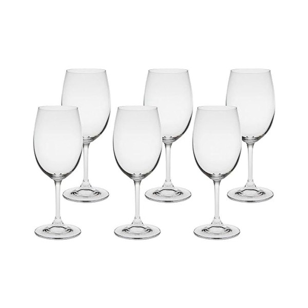 Encontraproduto.com.br - Jogo 6 Taças Para Vinho 640ml Cristal Fulica Bohemia