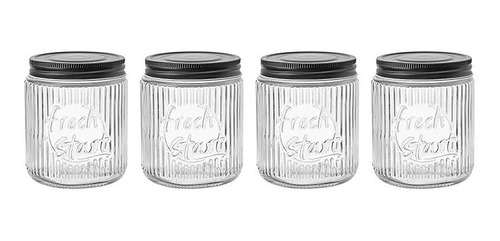 Encontraproduto.com.br - Jogo De 4 Potes Para Temperos 125ml Fresh Start Hauskraft