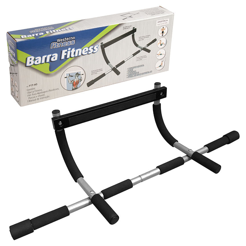 Encontraproduto.com.br - Barra Multifuncional Exercício Porta 92Cm Western