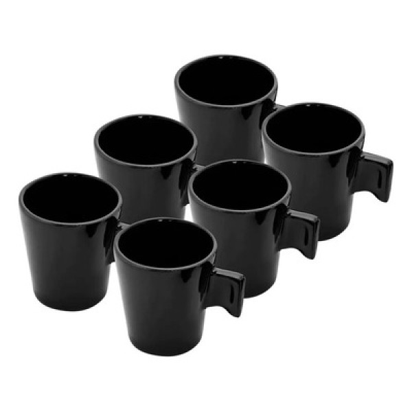 Caneca Vidro Malta Hauskraft Vermelha 90 ml 6 Peças