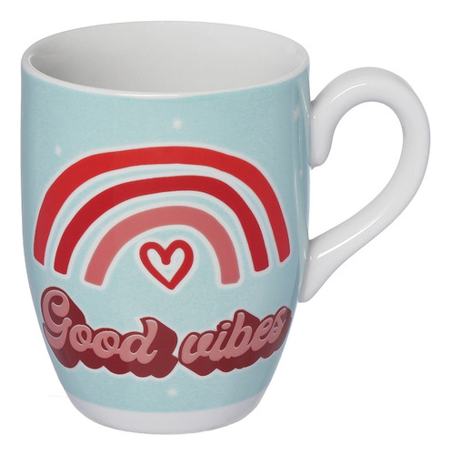 Caneca Porcelana Good Vibes Hauskraft 350 ml