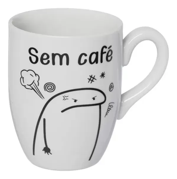Caneca de Porcelana Meme Branca 350ml