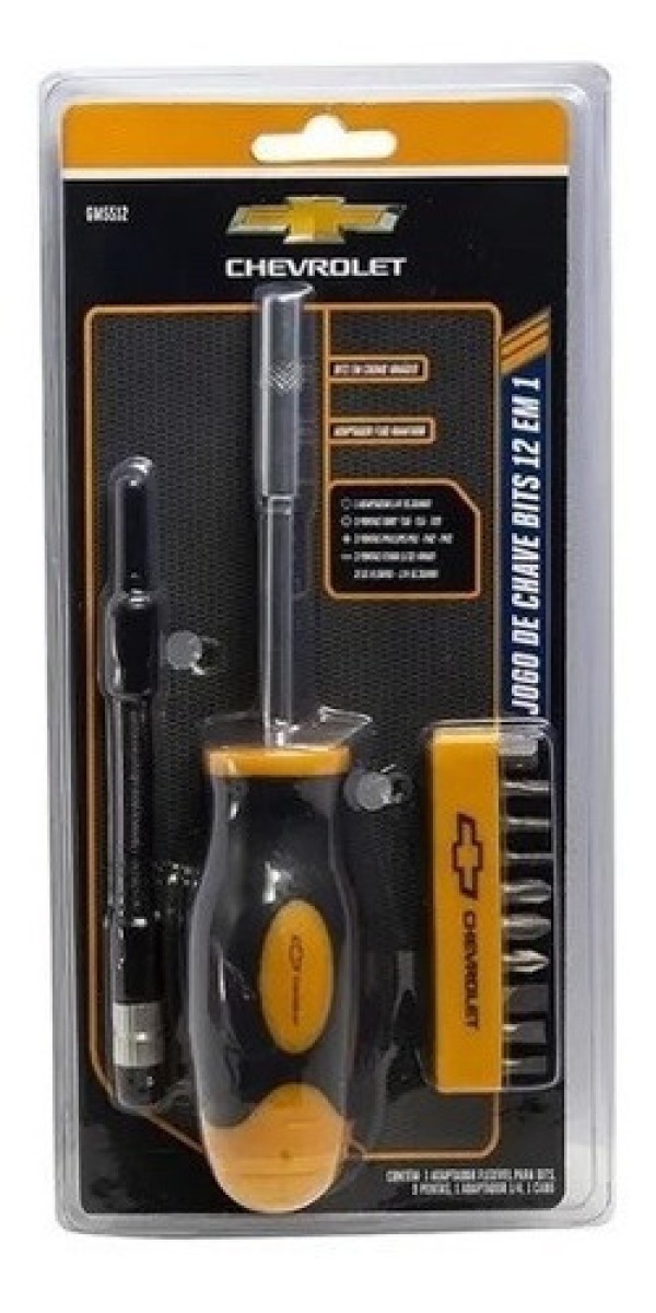 Encontraproduto.com.br - Jogo De Chave C/ Bits 12 Em 1 Chevrolet